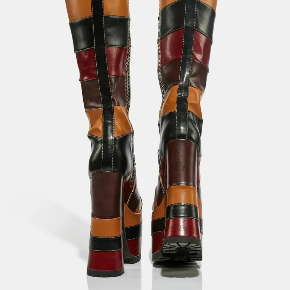 THE FUNKY SWAG Sole Knee High Boots ( BRAND NEW !!!!! ) - Picture 2 of 6